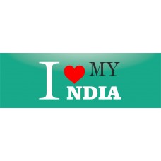 I Love India Car Bumper Sticker